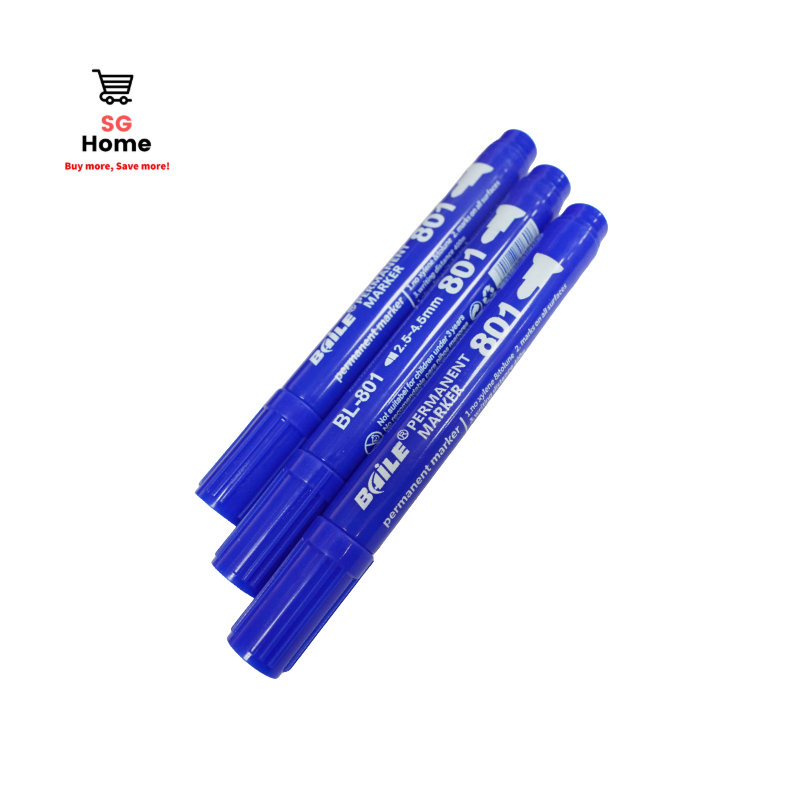 3s Blue Permanent Marker (BL-801) 蓝色记号笔