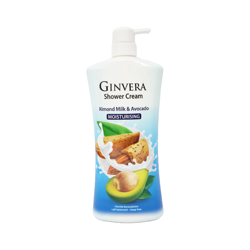 850g Ginvera Shower Gel Moist - Almond Milk & Avocado (7715576)