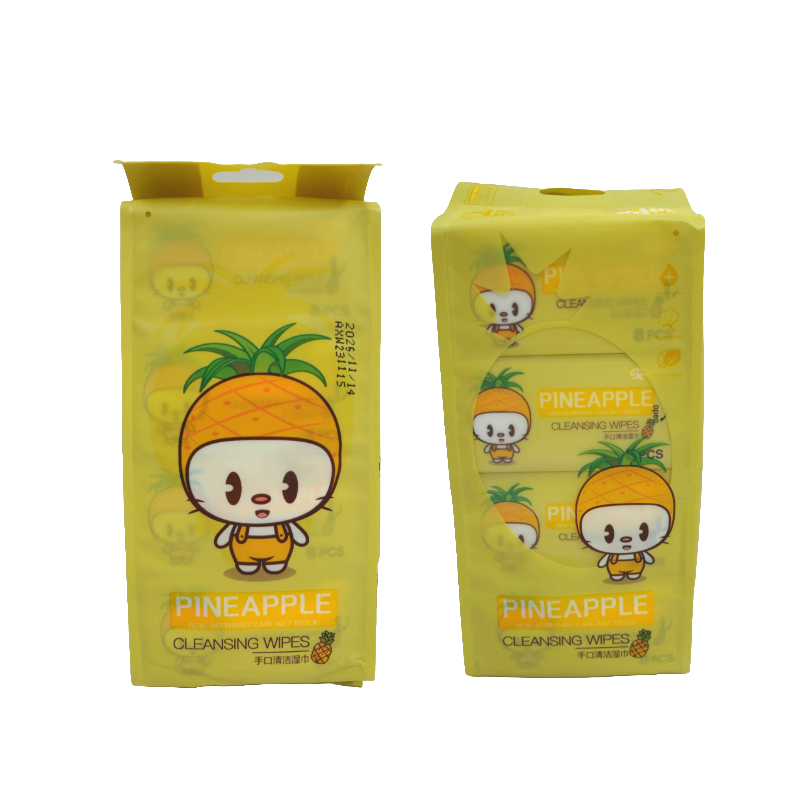 Mini Cleaning Wet Wipes 8s - Pineapple