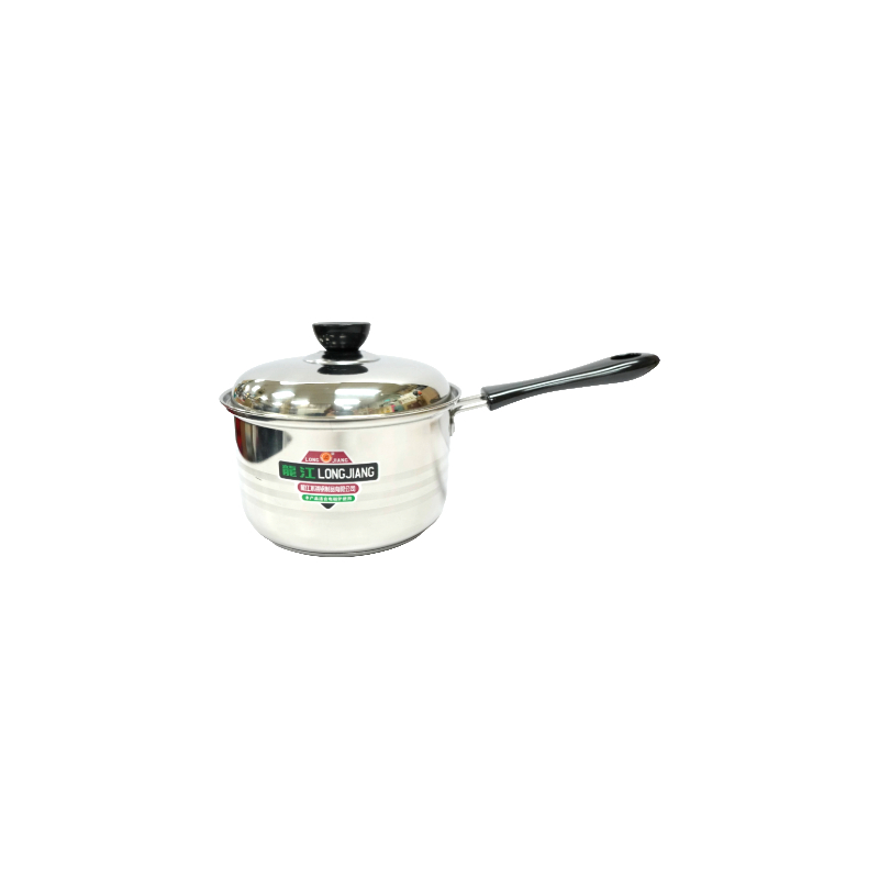 Double Bottom Silver Color Pot - 14cm