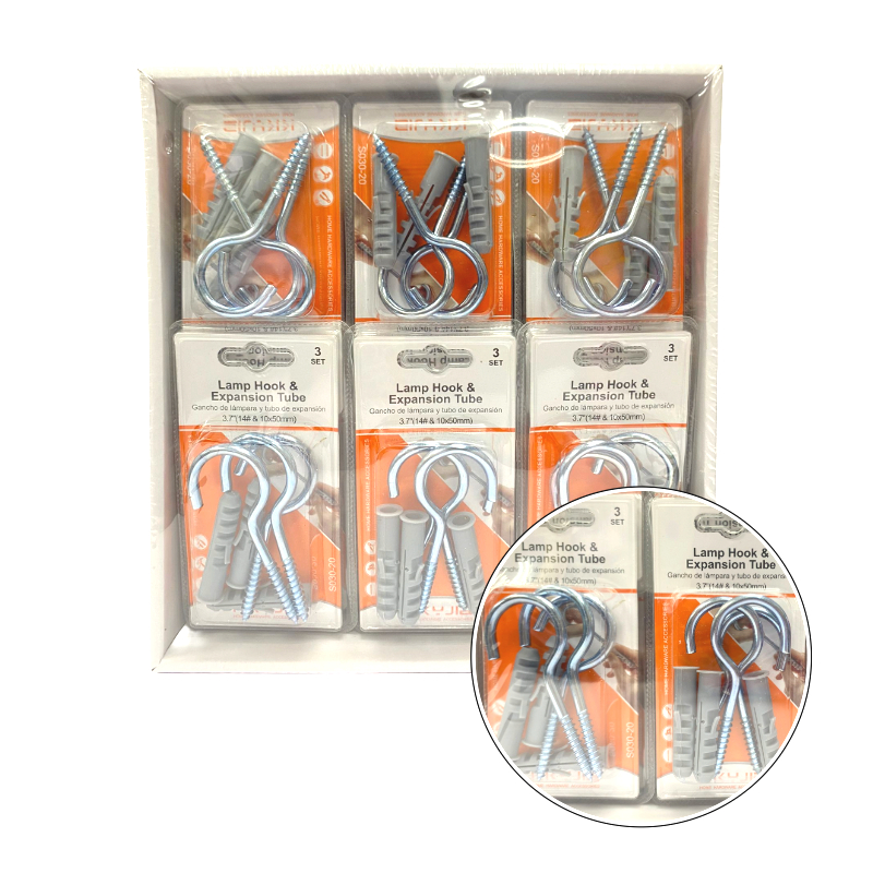 Lamp Hook & Expansion Tube (3.7 x 14# & 10x50mm) (S030-20)