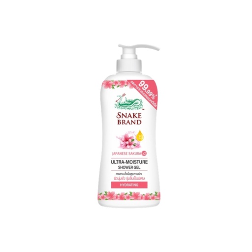 [72189] 450ml Snake Brand Ultra Moist Shower Gel - Sakura