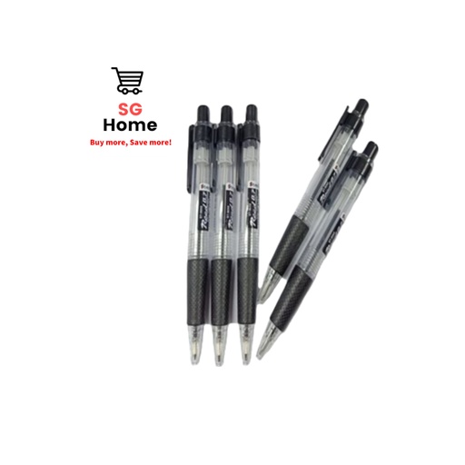 [ST01523] 5pcs Ball Point Pen (Black) 0.7mm (ST-9052) 黑色圆珠笔