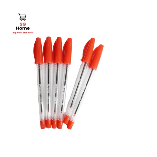 [HH04656] 6Pcs Red Ball Pen (ST-9008) 红色圆珠笔