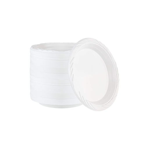 [63730] 7" White PP Disposable Plate 8's (RAD945/RAD945-1)
