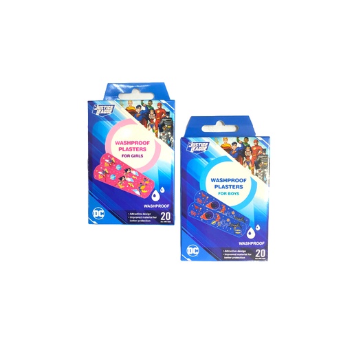 [W00014] DC Justice League Plasters For Kids Boys & Girls (RAD1582-B, RAD1563-G)