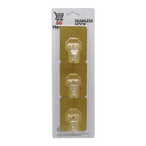[HH03921] SG 3.0kg 3Pcs Square Seamless Hook-Gold (SG-B781J)