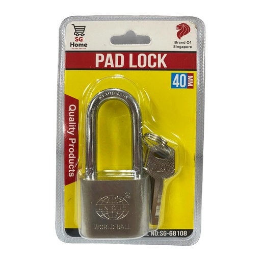 [HW05530] SG ASL-40mm Long Pad Lock (SG-68108)