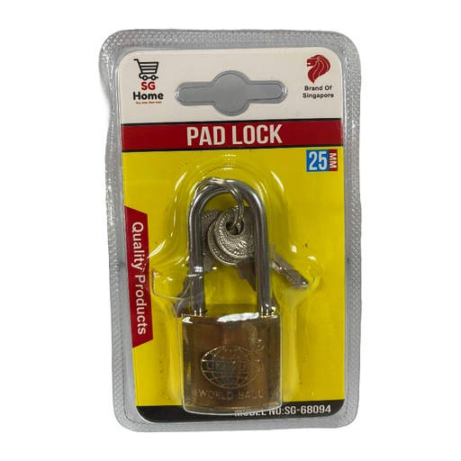 [HW05516] SG BRL-A-25mm Long Pad Lock (SG-68094)