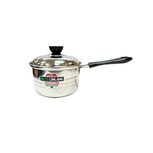 [KW05703] Double Bottom Silver Color Pot - 18cm
