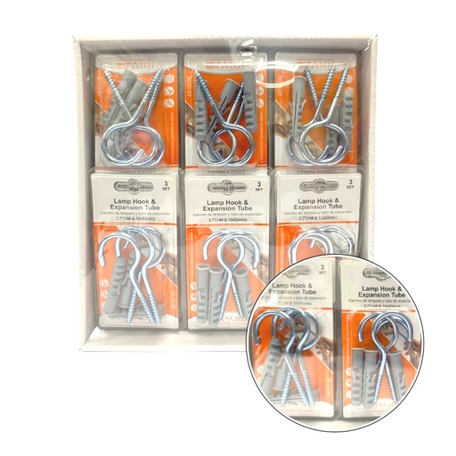 [HW05952] Lamp Hook & Expansion Tube (3.7 x 14# & 10x50mm) (S030-20)
