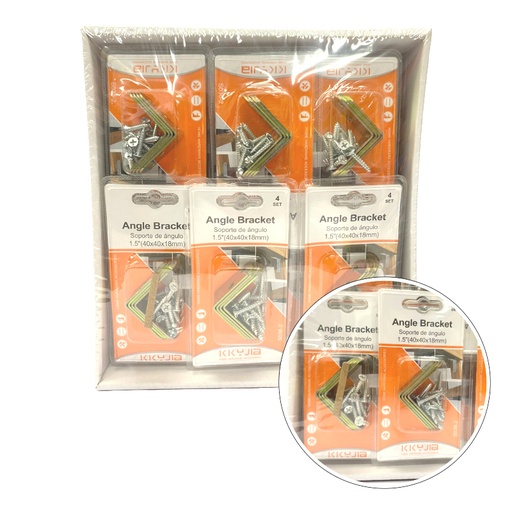 [HW05939] Angle Bracket - 4 SET 1.5" (40x40x18mm) (S038-2)