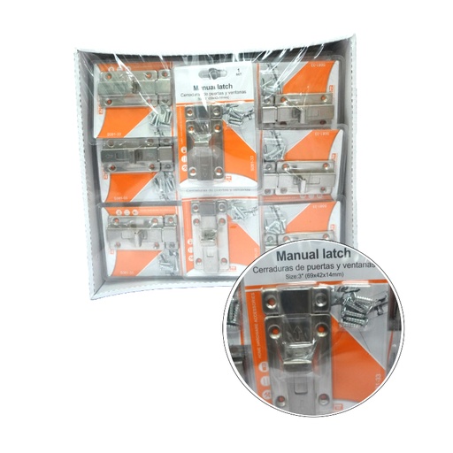 [HW06000] Manual Latch 3"(69x42x14mm) (S018-33)